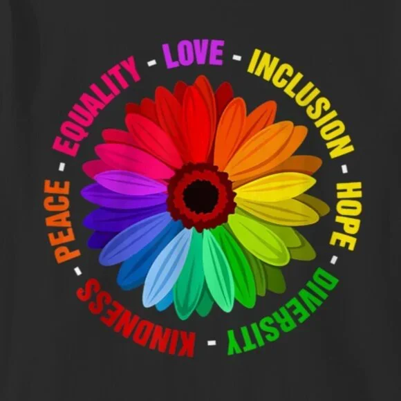 Kindness Peace Equality Love Inclusion Hope Diversity Graphic Tee Statement 91 - Picture 2 of 5